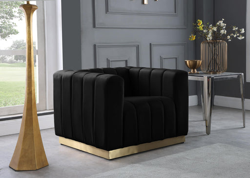 Marlon Black Velvet Chair - Furniture Stars (Chicago, IL)