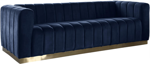 Marlon Navy Velvet Sofa - Furniture Stars (Chicago, IL)