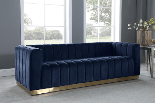 Marlon Navy Velvet Sofa - Furniture Stars (Chicago, IL)