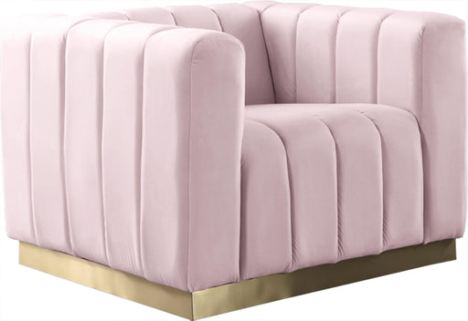 Marlon Pink Velvet Chair - Furniture Stars (Chicago, IL)