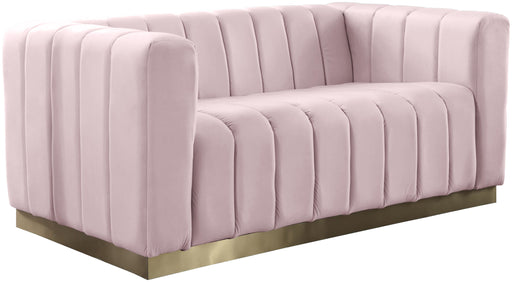 Marlon Pink Velvet Loveseat - Furniture Stars (Chicago, IL)