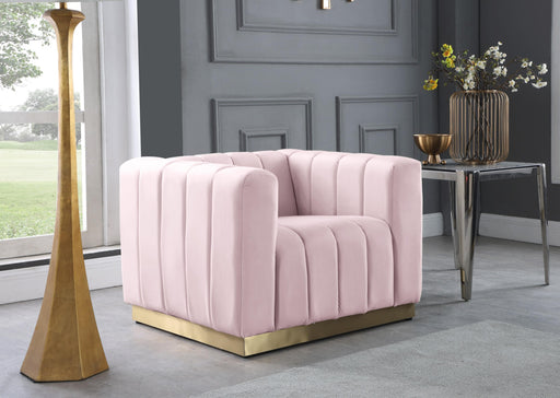 Marlon Pink Velvet Chair - Furniture Stars (Chicago, IL)