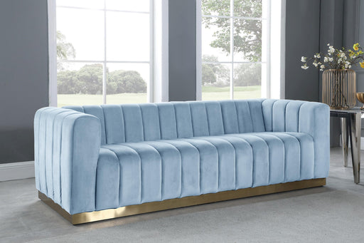 Marlon Sky Blue Velvet Sofa - Furniture Stars (Chicago, IL)