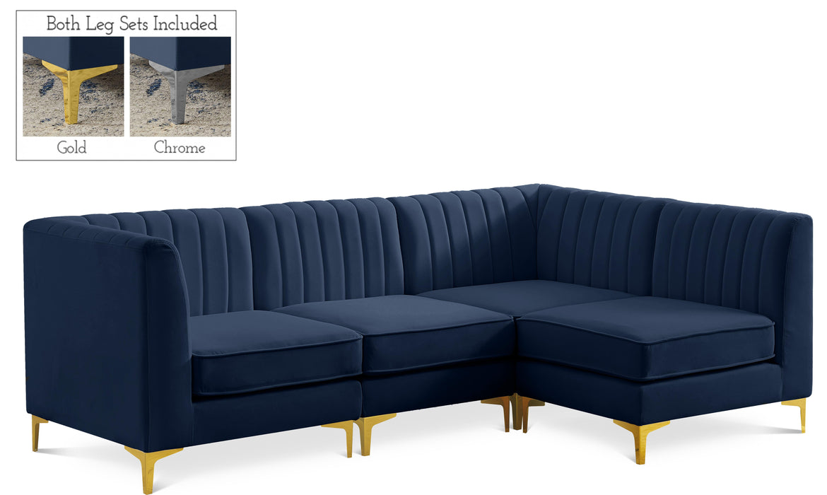 Alina Navy Velvet Modular Sectional - Furniture Stars (Chicago, IL)