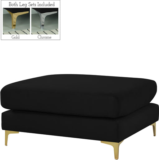 Julia Black Velvet Modular Ottoman - Furniture Stars (Chicago, IL)