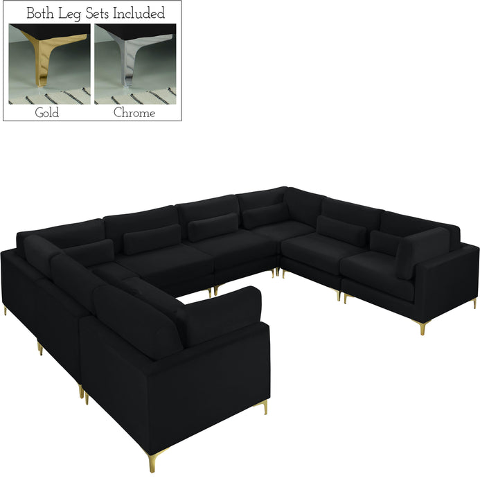 Julia Black Velvet Modular Sectional (8 Boxes) - Furniture Stars (Chicago, IL)