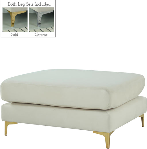 Julia Cream Velvet Modular Ottoman - Furniture Stars (Chicago, IL)