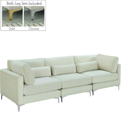 Julia Cream Velvet Modular Sofa (3 Boxes) - Furniture Stars (Chicago, IL)