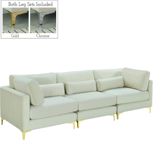 Julia Cream Velvet Modular Sofa (3 Boxes) - Furniture Stars (Chicago, IL)