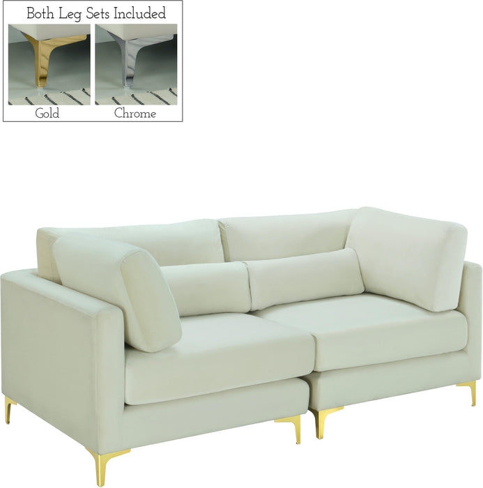Julia Cream Velvet Modular Sofa - Furniture Stars (Chicago, IL)
