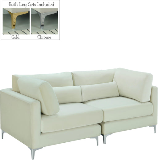 Julia Cream Velvet Modular Sofa - Furniture Stars (Chicago, IL)