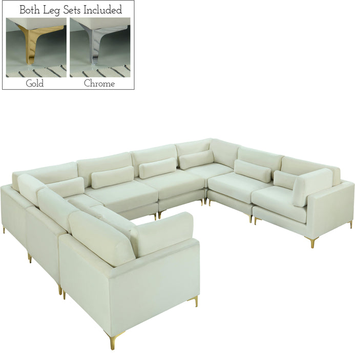 Julia Cream Velvet Modular Sectional (8 Boxes) - Furniture Stars (Chicago, IL)