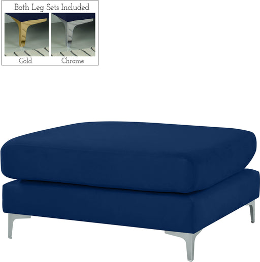 Julia Navy Velvet Modular Ottoman - Furniture Stars (Chicago, IL)