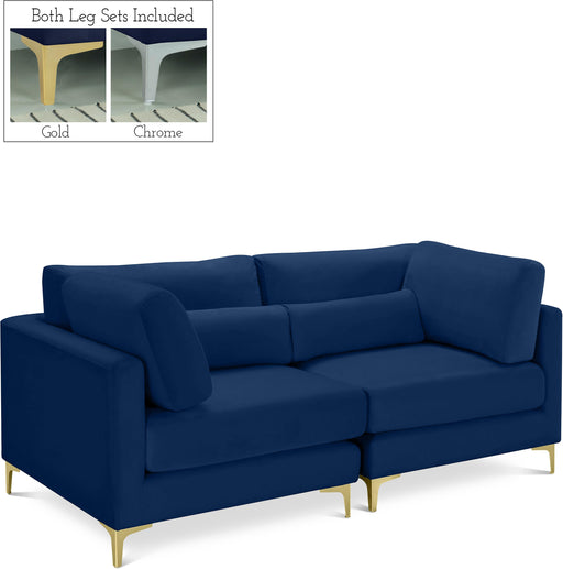 Julia Navy Velvet Modular Sofa - Furniture Stars (Chicago, IL)