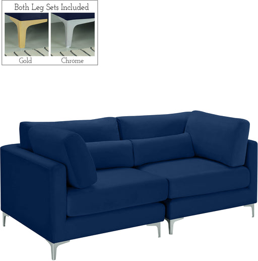Julia Navy Velvet Modular Sofa - Furniture Stars (Chicago, IL)