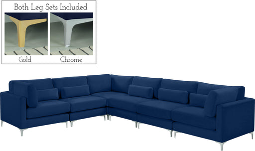 Julia Navy Velvet Modular Sectional (6 Boxes) - Furniture Stars (Chicago, IL)