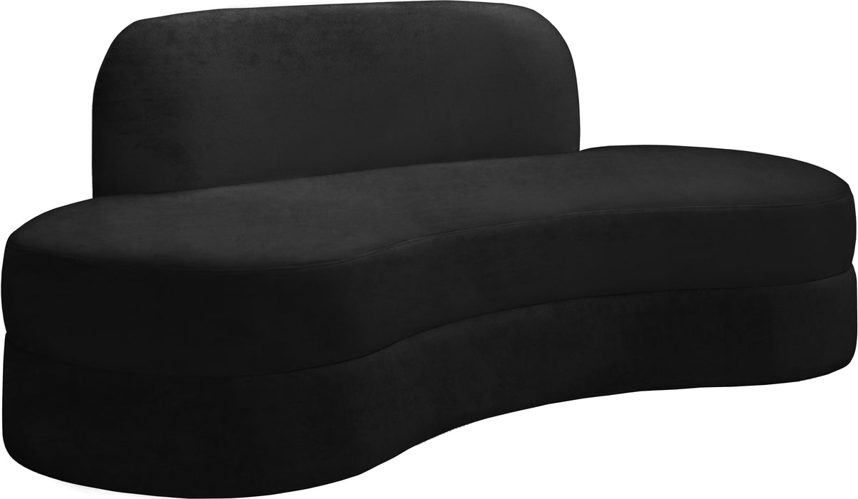 Mitzy Black Velvet Sofa - Furniture Stars (Chicago, IL)