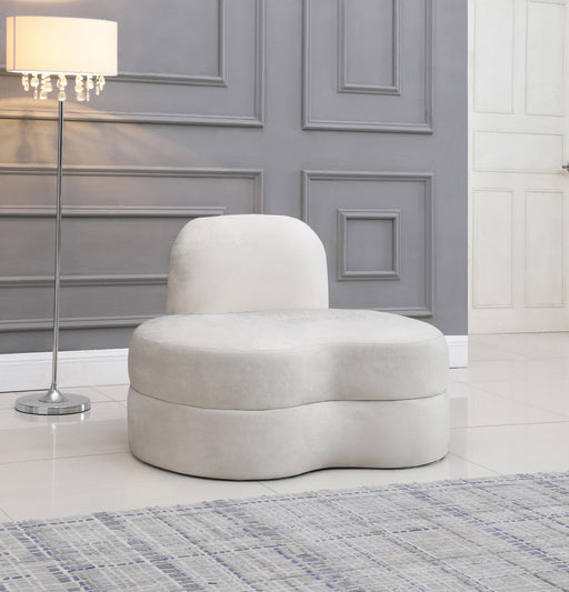 Mitzy Cream Velvet Chair - Furniture Stars (Chicago, IL)