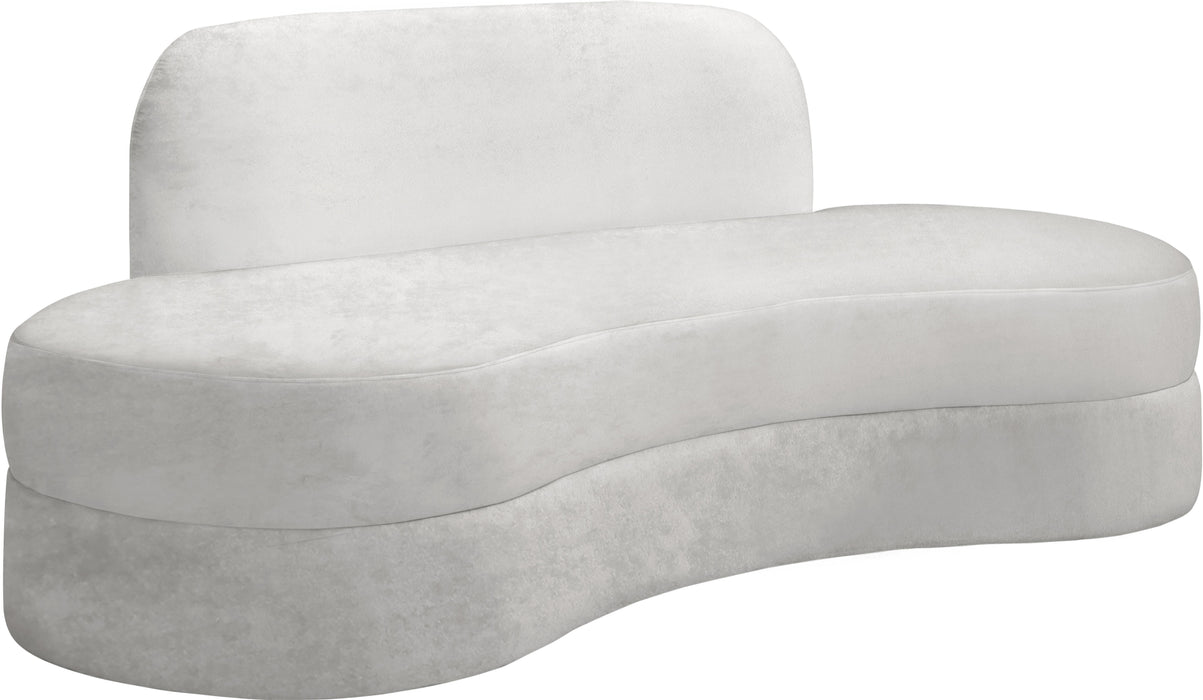 Mitzy Cream Velvet Sofa - Furniture Stars (Chicago, IL)