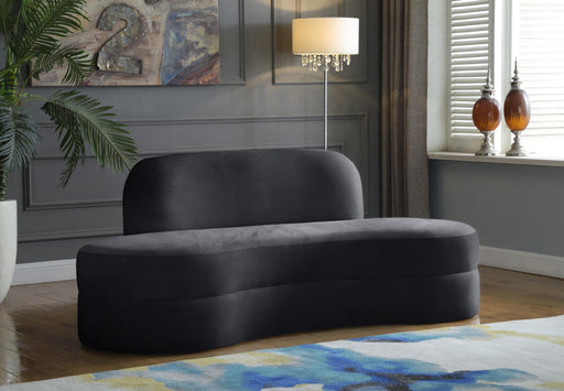 Mitzy Grey Velvet Sofa - Furniture Stars (Chicago, IL)
