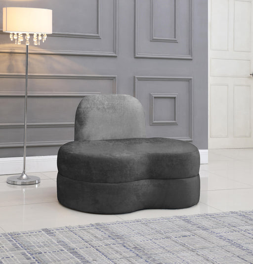 Mitzy Grey Velvet Chair - Furniture Stars (Chicago, IL)