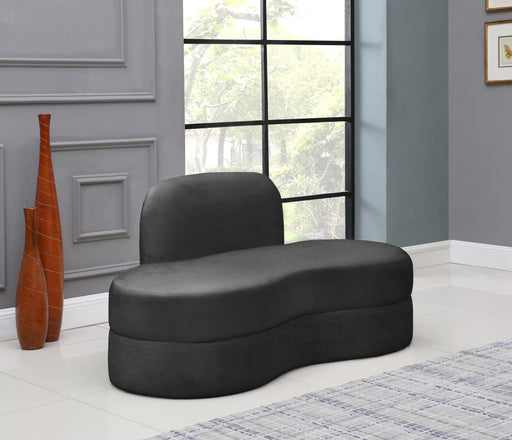 Mitzy Grey Velvet Loveseat - Furniture Stars (Chicago, IL)