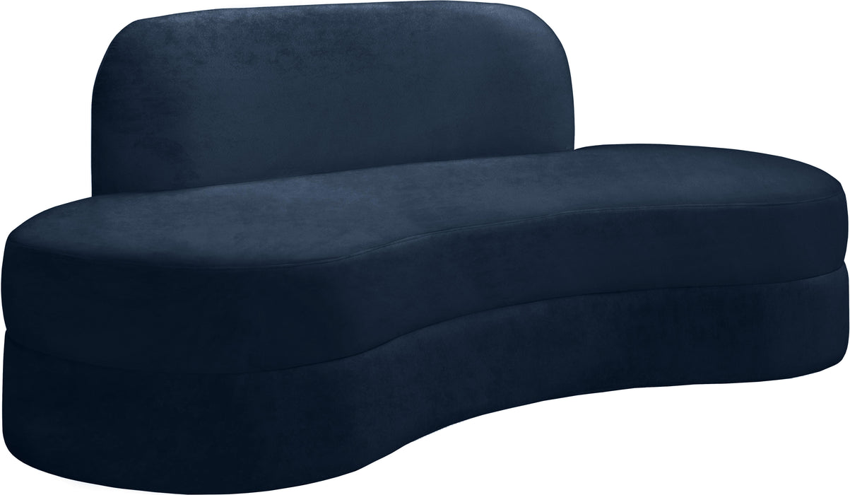 Mitzy Navy Velvet Sofa - Furniture Stars (Chicago, IL)