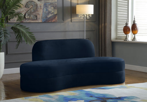Mitzy Navy Velvet Sofa - Furniture Stars (Chicago, IL)