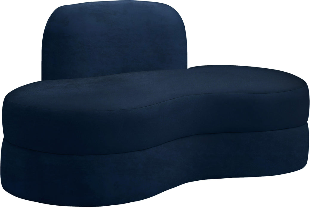 Mitzy Navy Velvet Loveseat - Furniture Stars (Chicago, IL)