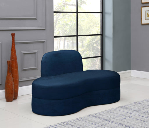 Mitzy Navy Velvet Loveseat - Furniture Stars (Chicago, IL)