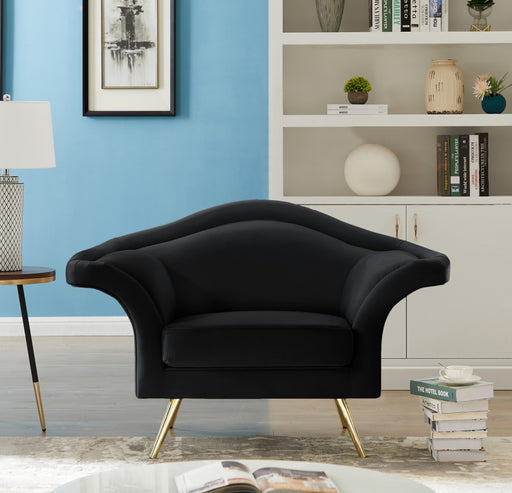 Lips Black Velvet Chair - Furniture Stars (Chicago, IL)