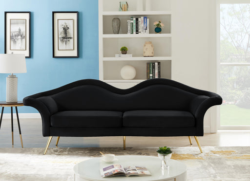 Lips Black Velvet Sofa - Furniture Stars (Chicago, IL)