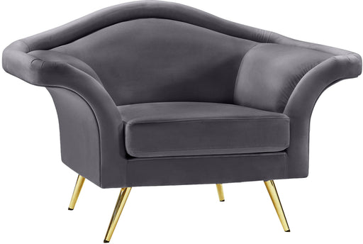 Lips Grey Velvet Chair - Furniture Stars (Chicago, IL)