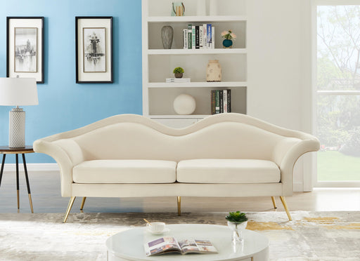 Lips Cream Velvet Sofa - Furniture Stars (Chicago, IL)