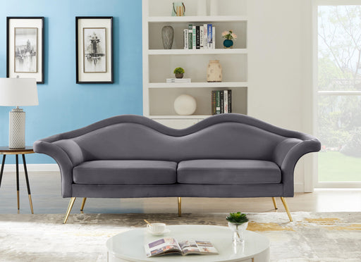 Lips Grey Velvet Sofa - Furniture Stars (Chicago, IL)