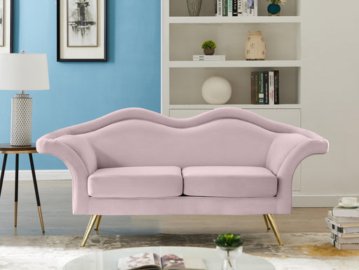 Lips Pink Velvet Loveseat - Furniture Stars (Chicago, IL)