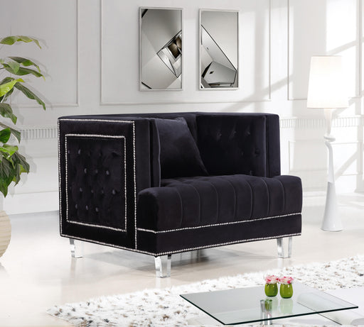 Lucas Black Velvet Chair - Furniture Stars (Chicago, IL)