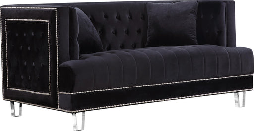 Lucas Black Velvet Loveseat - Furniture Stars (Chicago, IL)