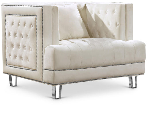 Lucas Cream Velvet Chair - Furniture Stars (Chicago, IL)
