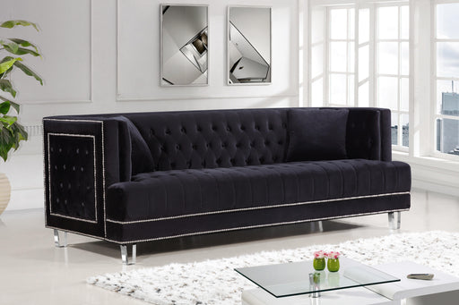 Lucas Black Velvet Sofa - Furniture Stars (Chicago, IL)