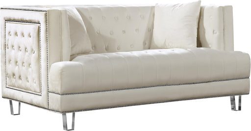 Lucas Cream Velvet Loveseat - Furniture Stars (Chicago, IL)