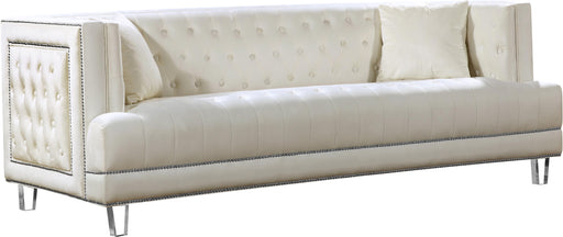 Lucas Cream Velvet Sofa - Furniture Stars (Chicago, IL)