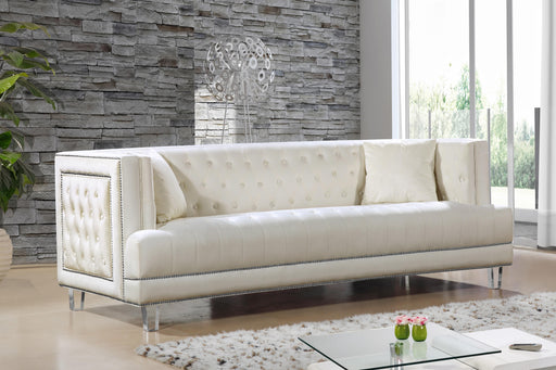 Lucas Cream Velvet Sofa - Furniture Stars (Chicago, IL)