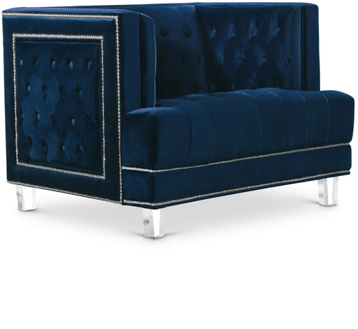 Lucas Navy Velvet Chair - Furniture Stars (Chicago, IL)