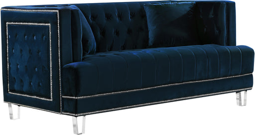 Lucas Navy Velvet Loveseat - Furniture Stars (Chicago, IL)
