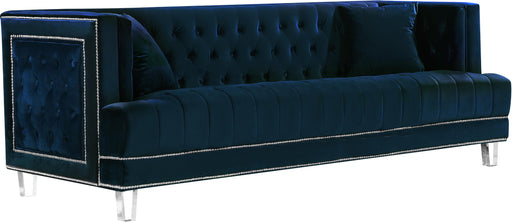 Lucas Navy Velvet Sofa - Furniture Stars (Chicago, IL)