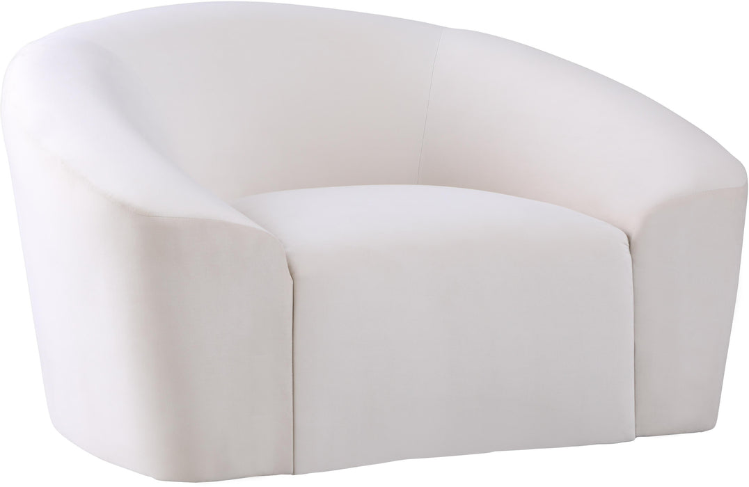 Riley Cream Velvet Chair - Furniture Stars (Chicago, IL)
