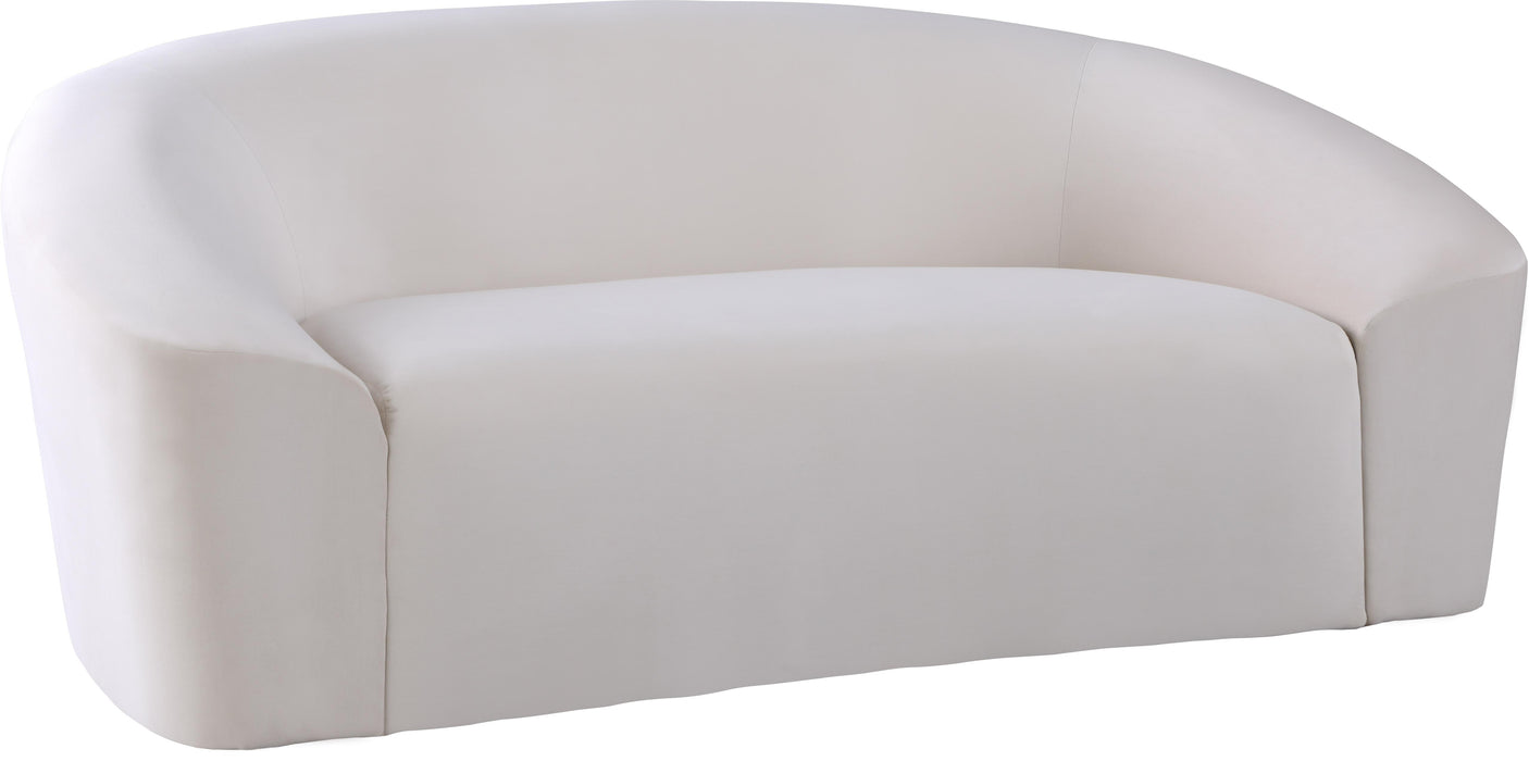 Riley Cream Velvet Loveseat - Furniture Stars (Chicago, IL)