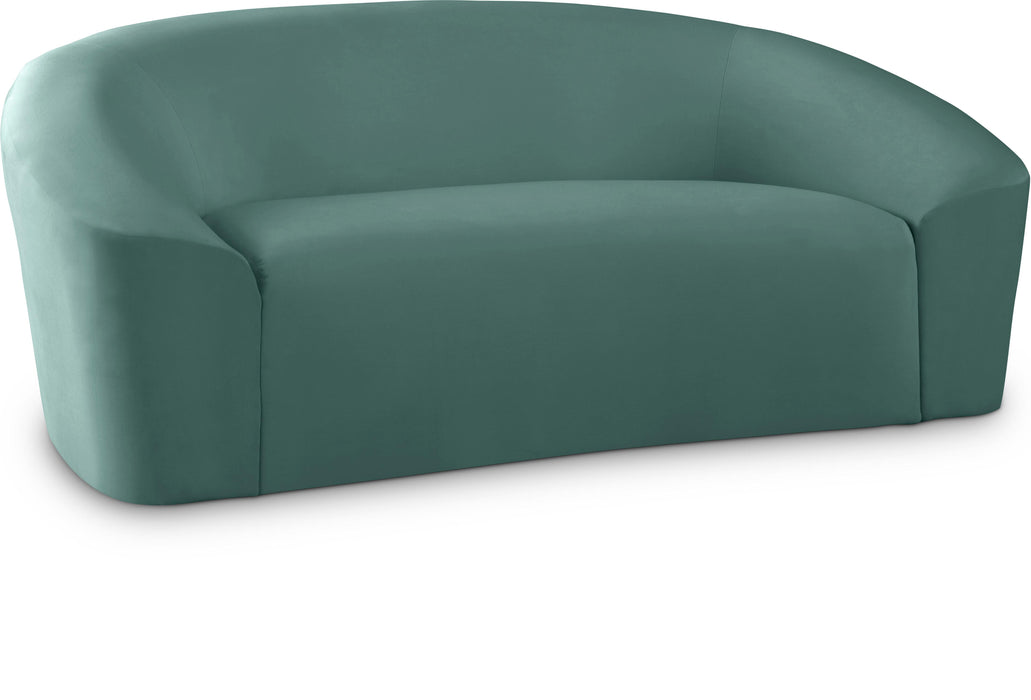 Riley Mint Velvet Loveseat - Furniture Stars (Chicago, IL)