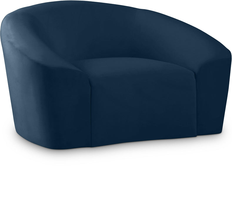 Riley Navy Velvet Chair - Furniture Stars (Chicago, IL)